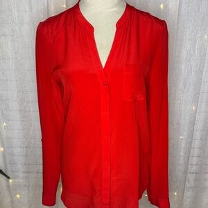 Trouve Vibrant Red Blouse